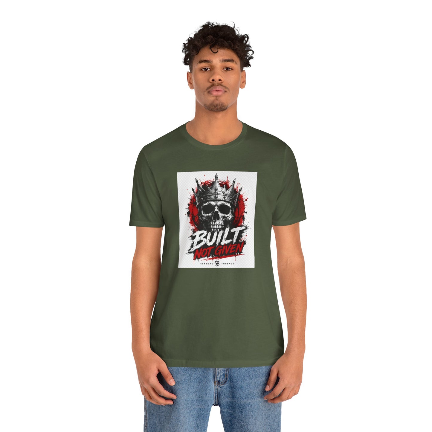 Built Not Given Skull Tee — Motivational Graphic T-Shirt