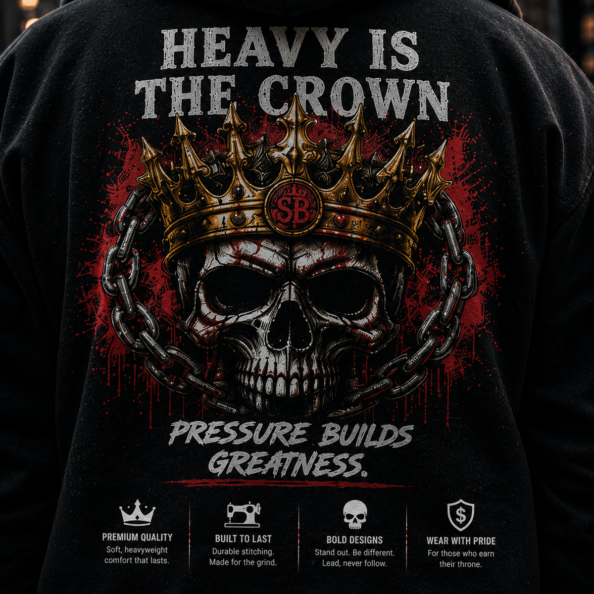 Not Luck, Pure King Crown Graphic Hoodie