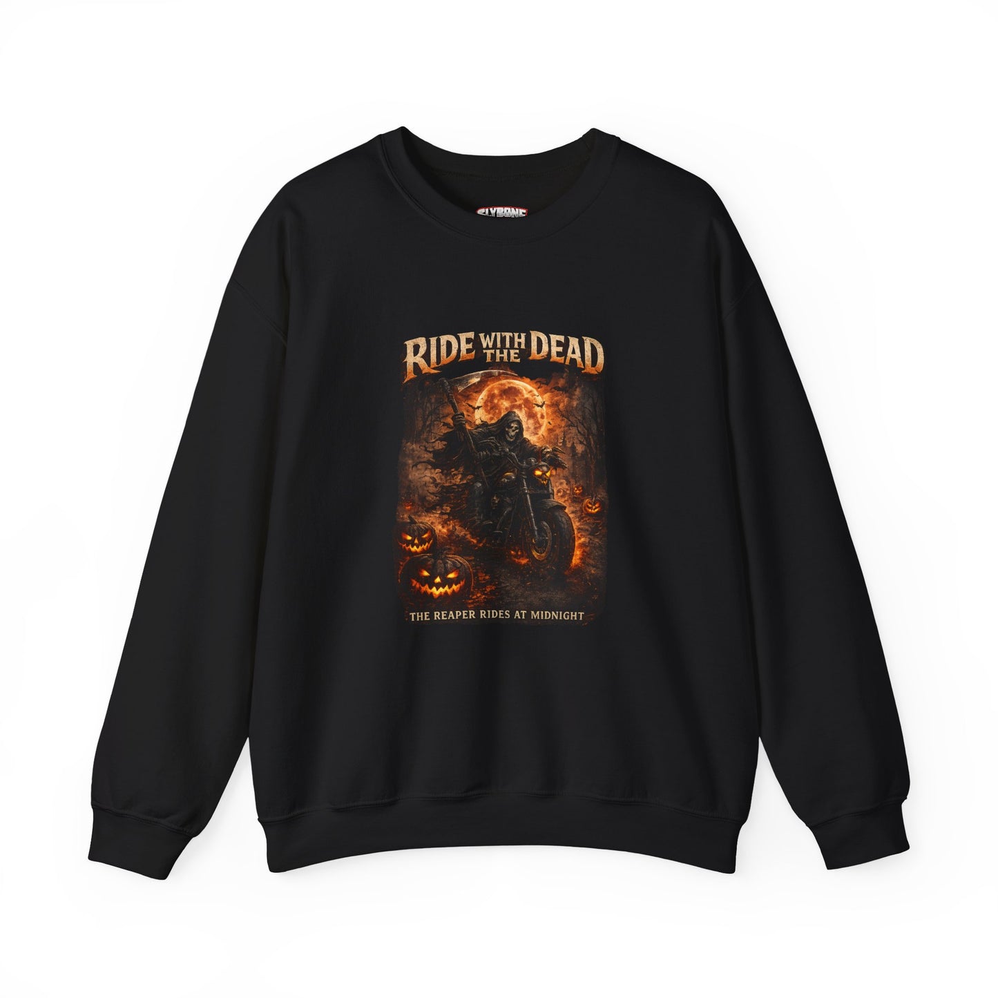 Ride With The Dead – The Reaper Rides at Midnight Graphic Tee