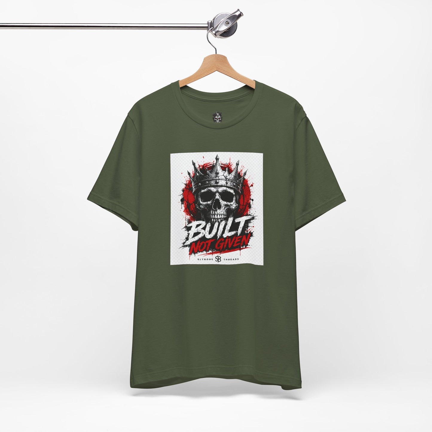 Built Not Given Skull Tee — Motivational Graphic T-Shirt