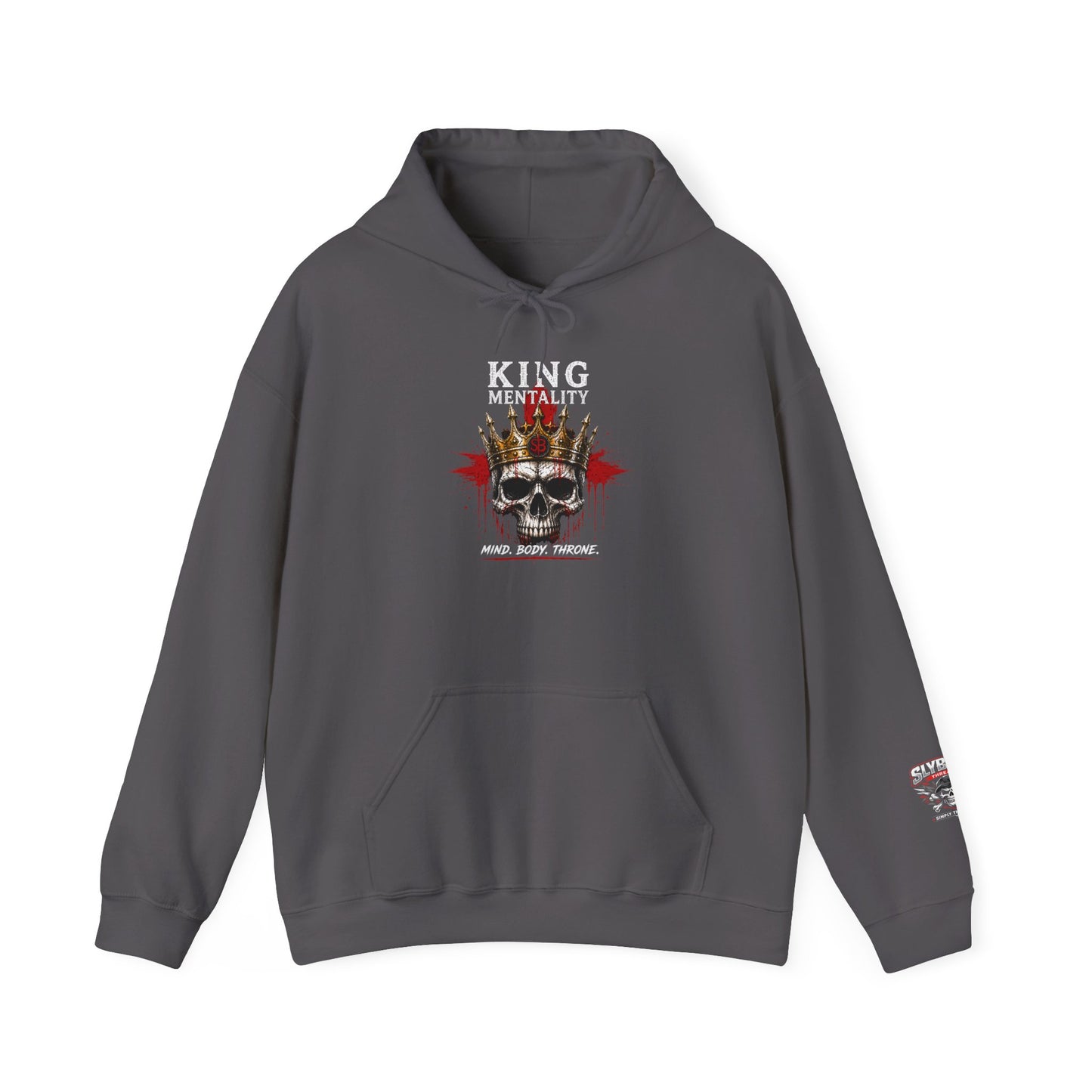 Skull King Crown Hoodie — Gothic Skull Crown Graphic Pullover