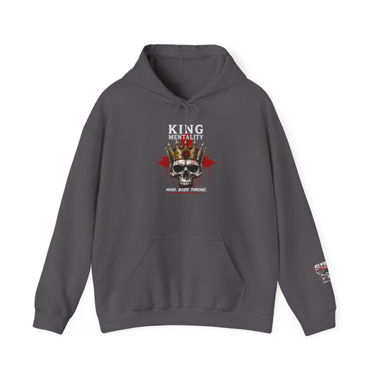 Skull King Crown Hoodie — Gothic Skull Crown Graphic Pullover