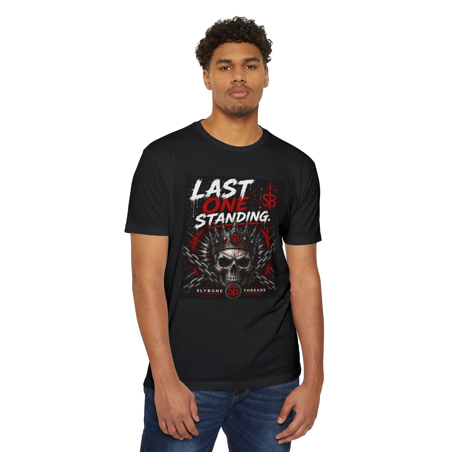 Last One Standing Skull T-Shirt — Edgy Biker/Gamer Graphic Tee