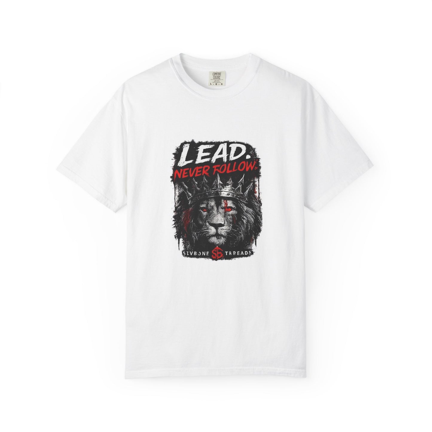 Lead Never Follow Lion T-Shirt — Motivational Graphic Tee