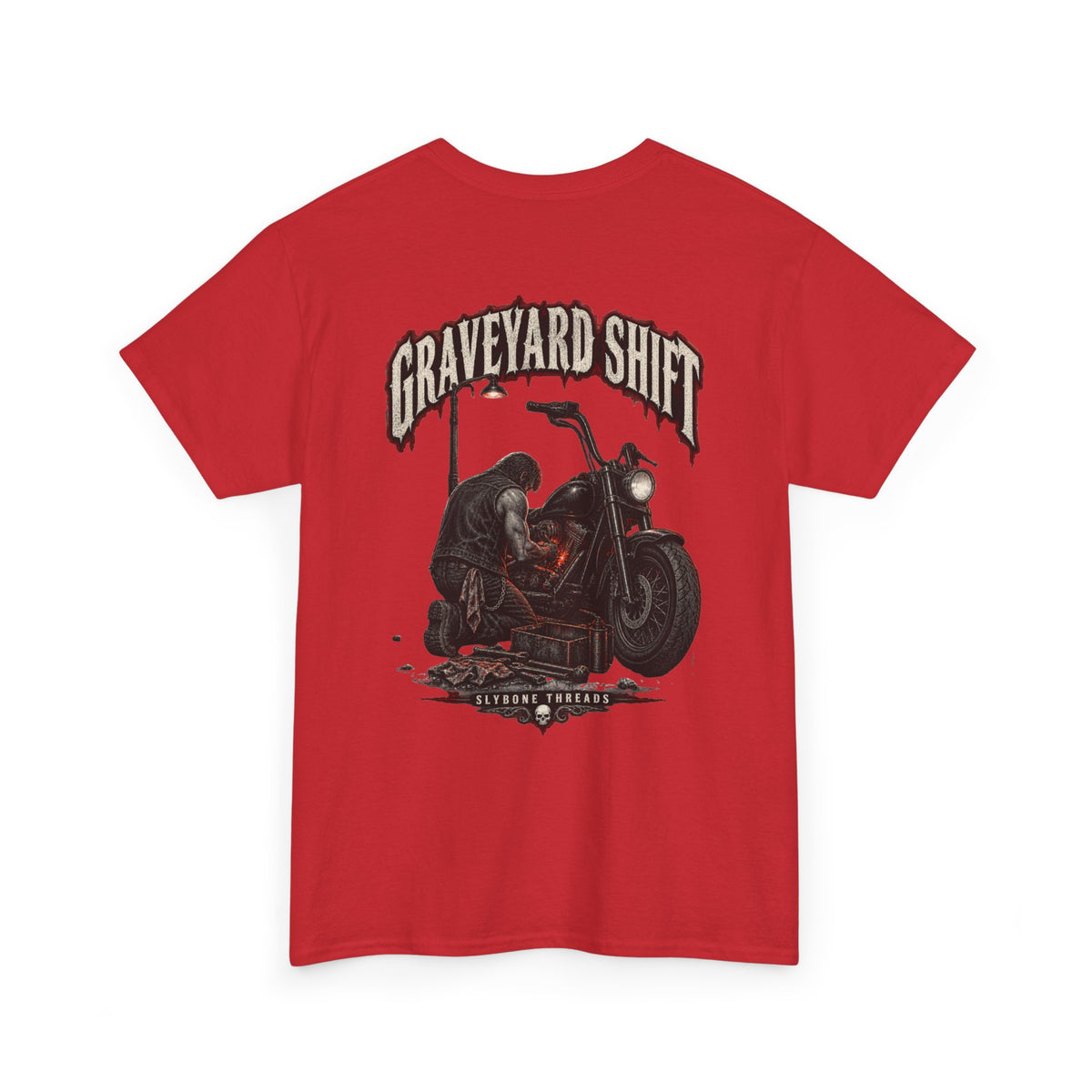 Graveyard Shift Motorcycle Graphic T-Shirt
