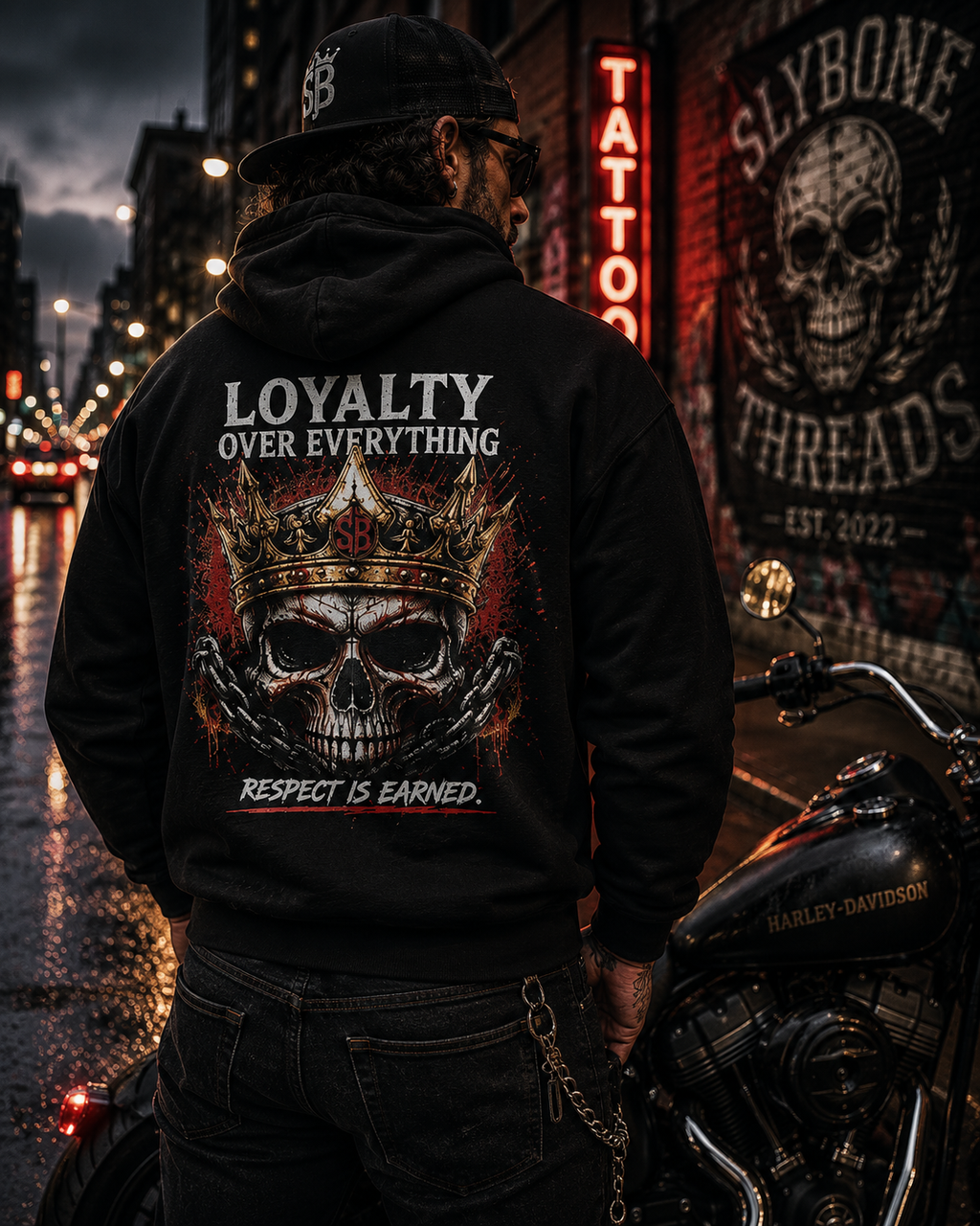 Loyalty Over Everything, Respect Is Earned Graphic Hoodie