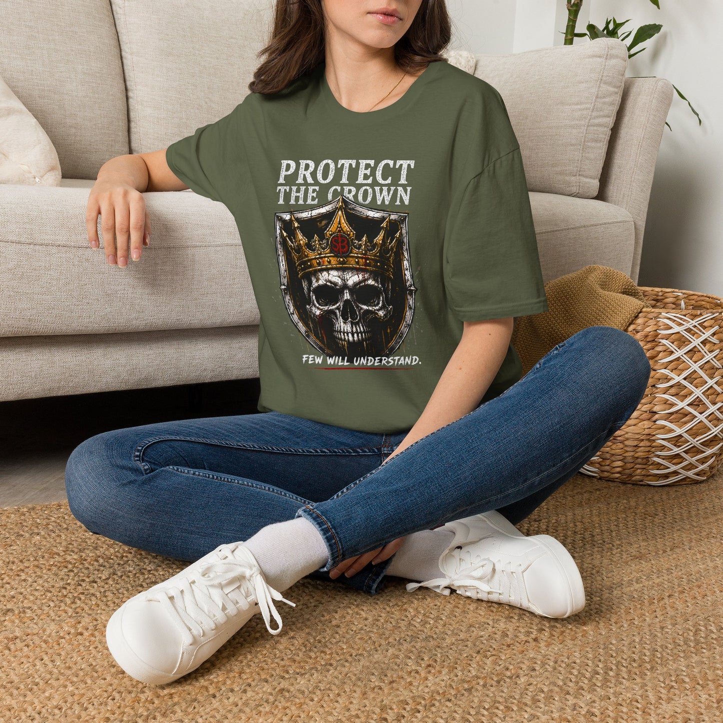 Protect The Crown Skull T-Shirt — Gothic Crown Graphic Tee