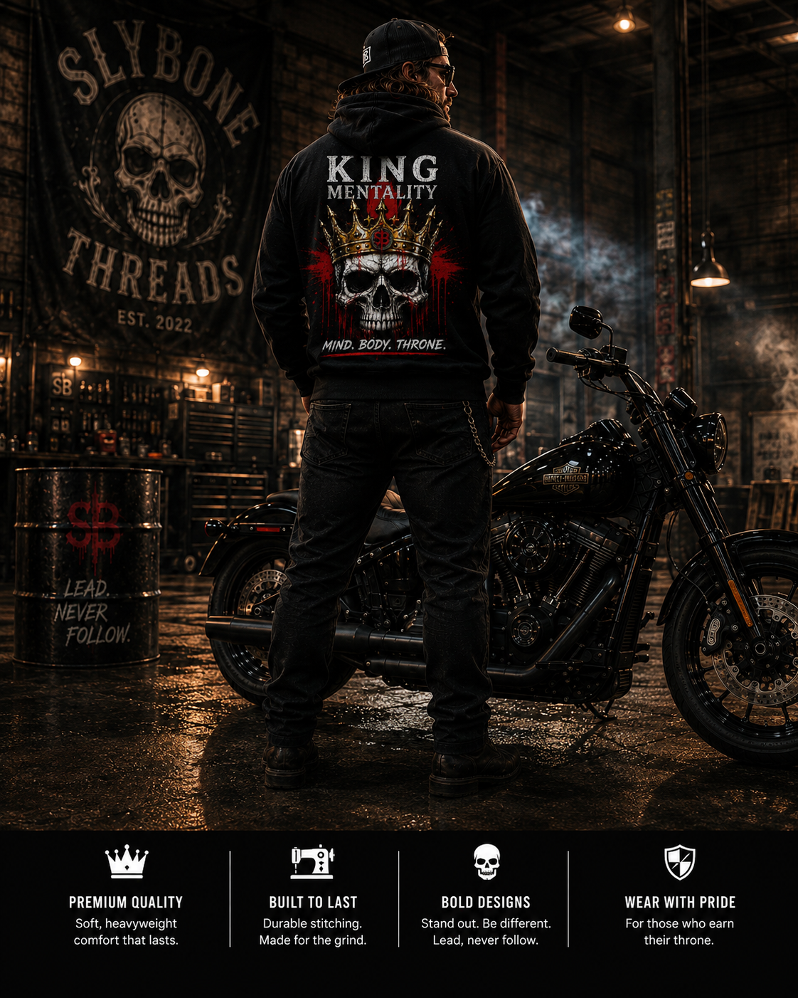 King Mentality Skull King Hoodie