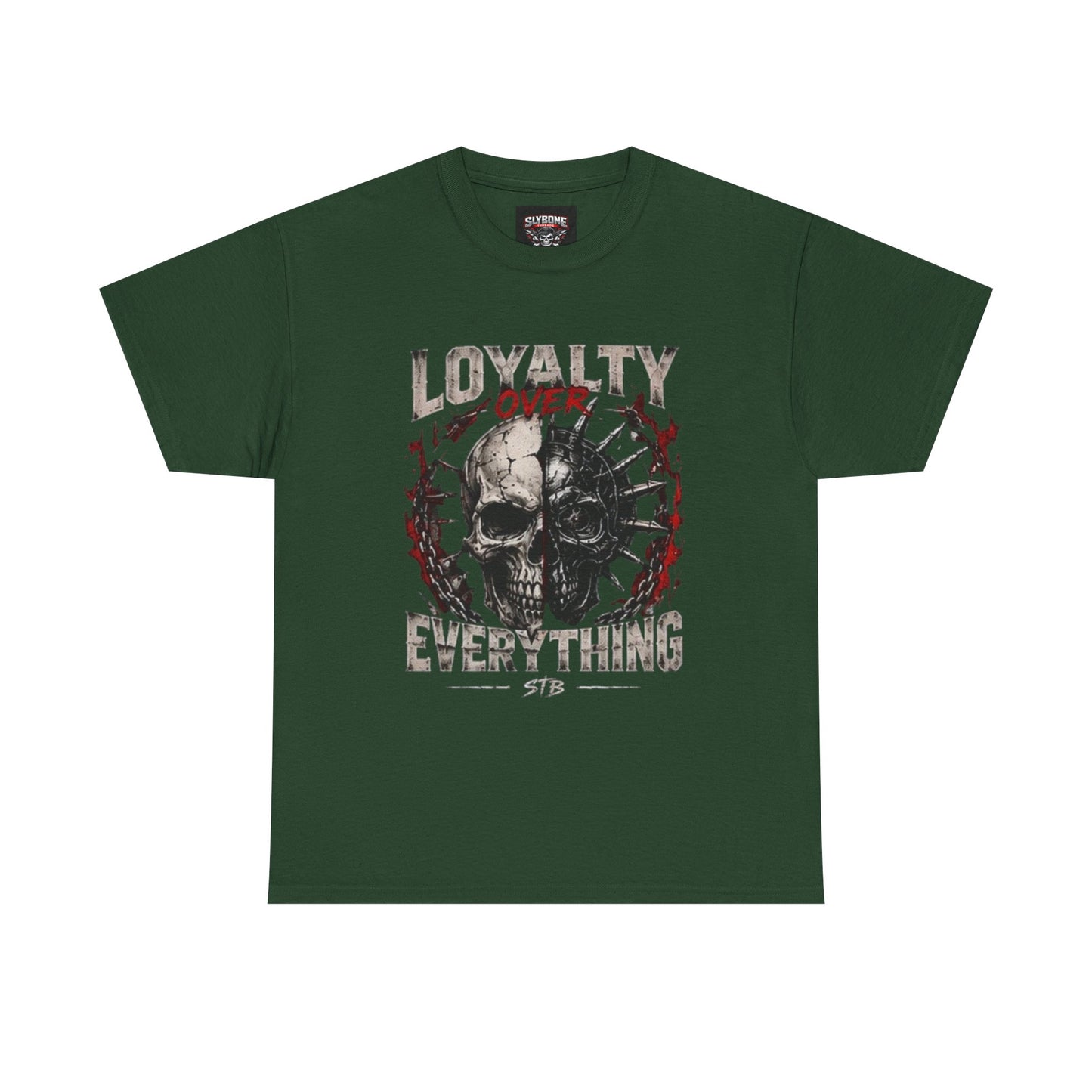 T-Shirt — "Loyalty Over Everything" Skull Graphic Tee