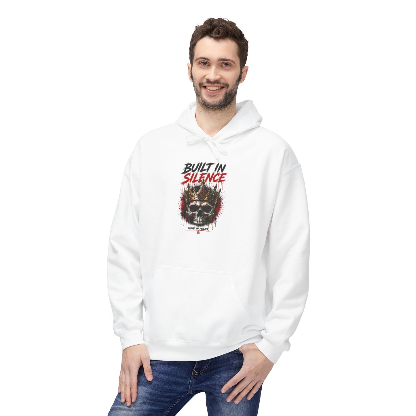 Hoodie — Built in Silence Skull Graphic Pullover