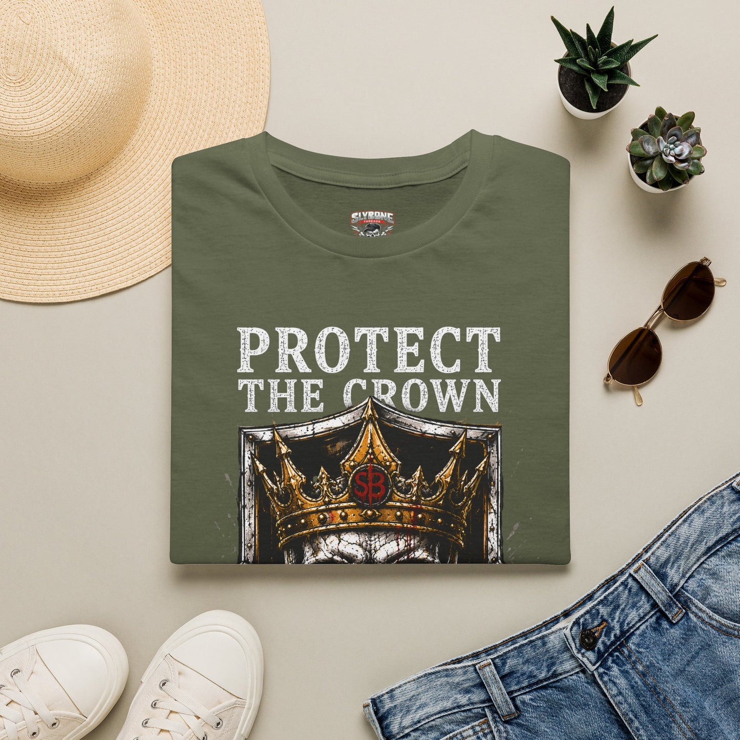 Protect The Crown Skull T-Shirt — Gothic Crown Graphic Tee