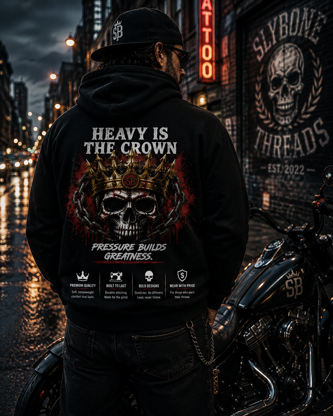 Not Luck, Pure King Crown Graphic Hoodie